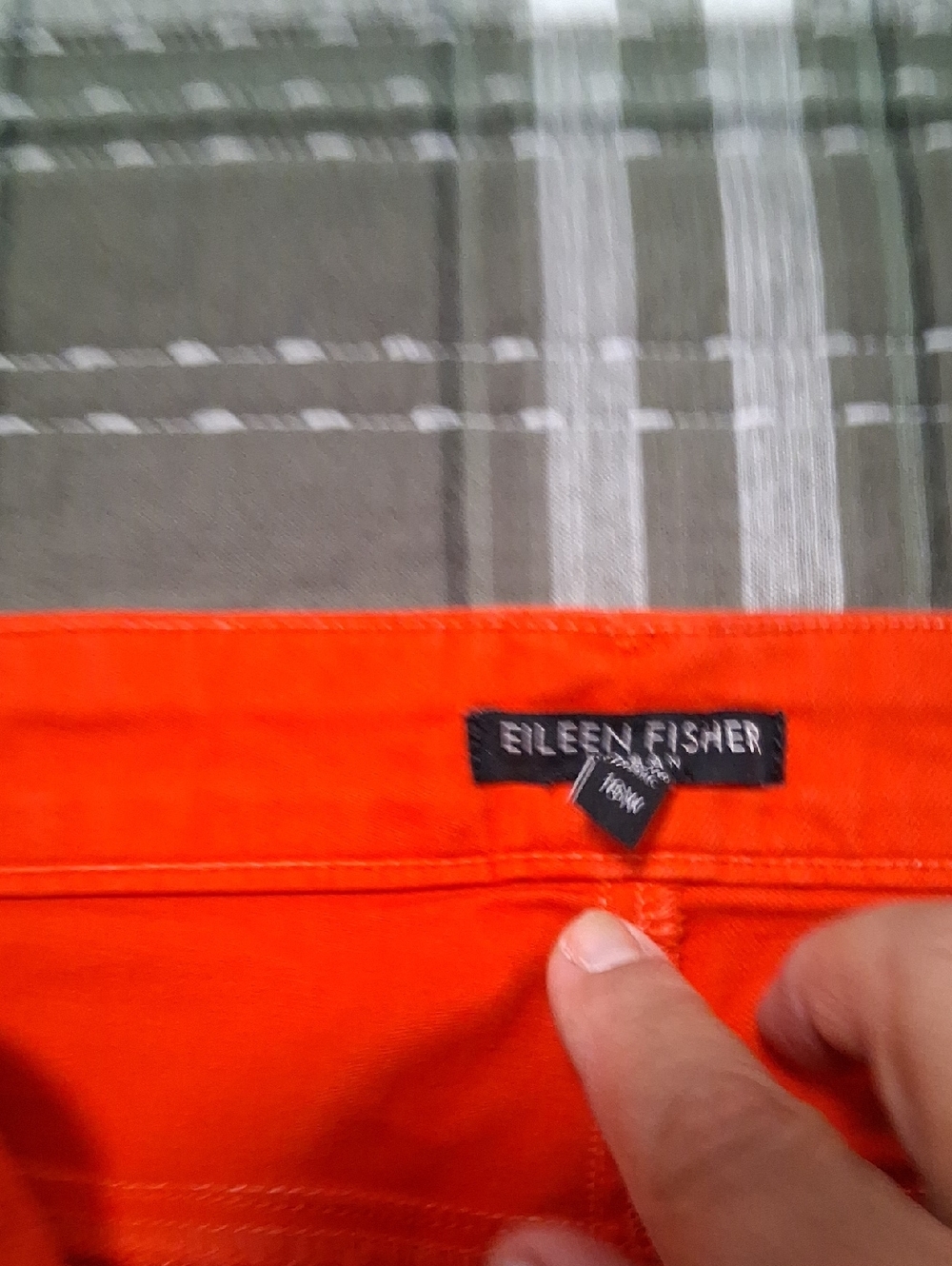 Eileen Fisher Vibrant Orange Waistband Pans